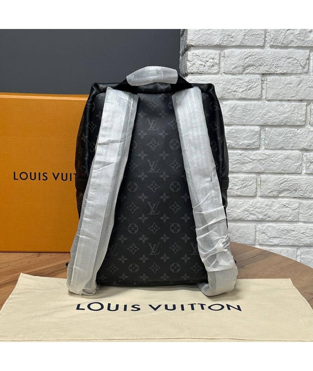 LOUIS VUITTON Черный рюкзак из канвы, фото 3