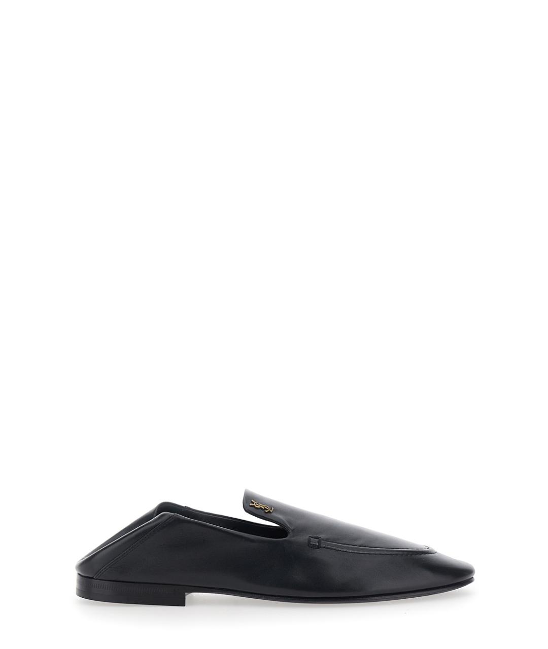 SAINT LAURENT Черные кожаные лоферы, фото 5