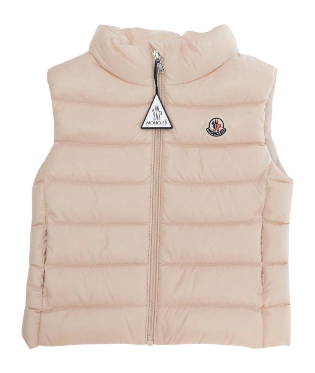 MONCLER KIDS Розовый полиэстеровый жакет / жилет, фото 1
