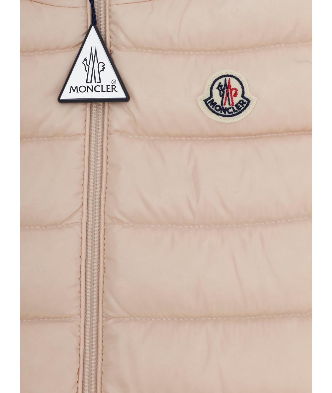 MONCLER KIDS Розовый полиэстеровый жакет / жилет, фото 3