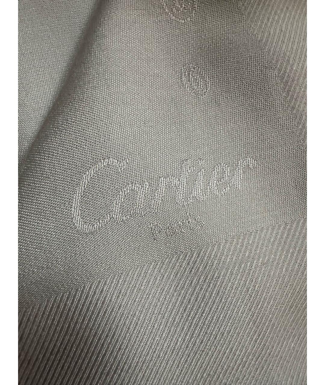 CARTIER Серый шелковый платок, фото 8