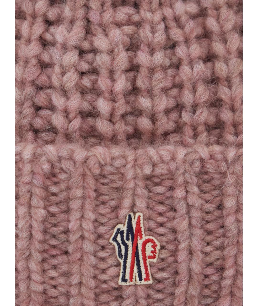 MONCLER GRENOBLE Розовая шапка, фото 3