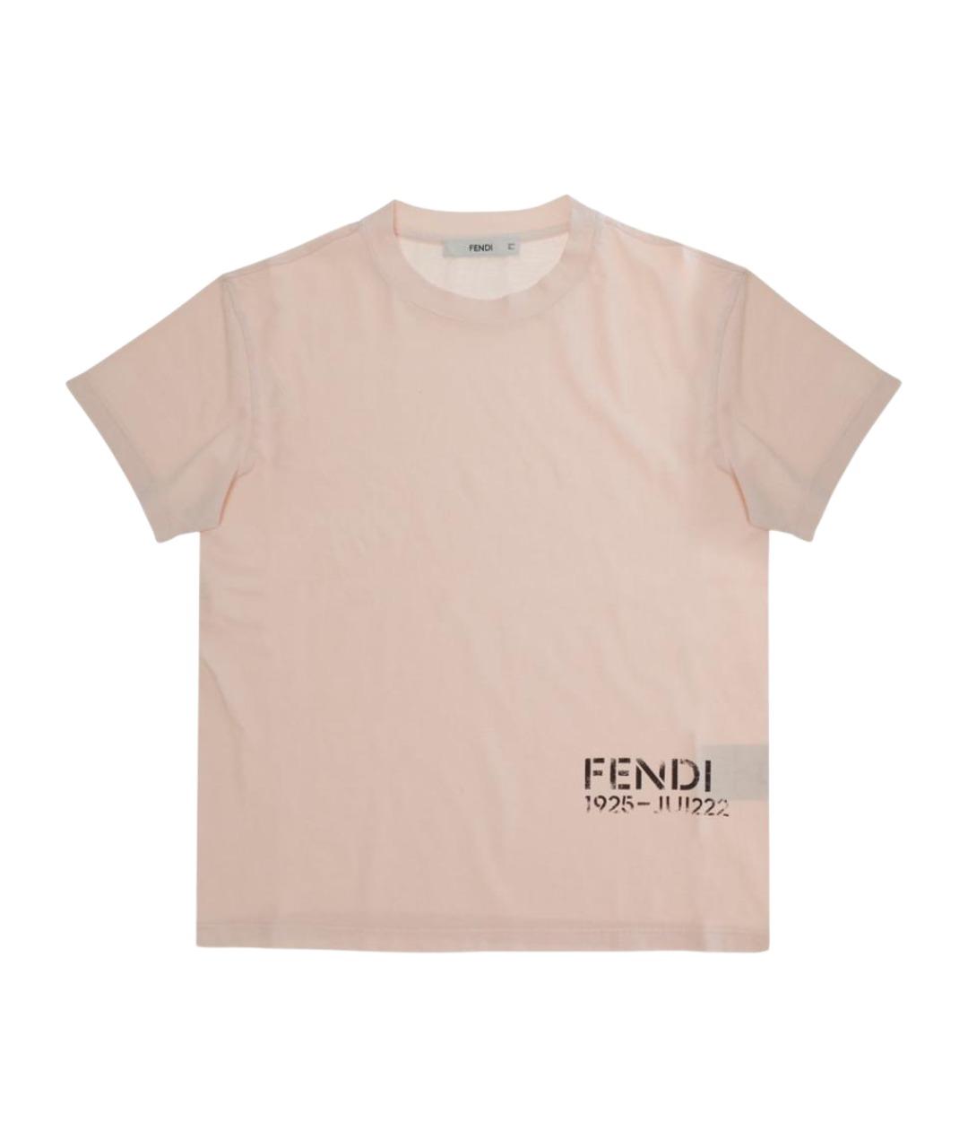 FENDI Розовый хлопковый детская футболка / топ, фото 1