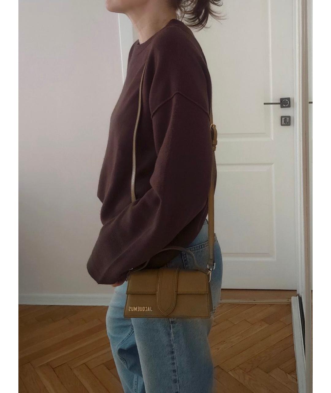JACQUEMUS Горчичная кожаная сумка через плечо, фото 8