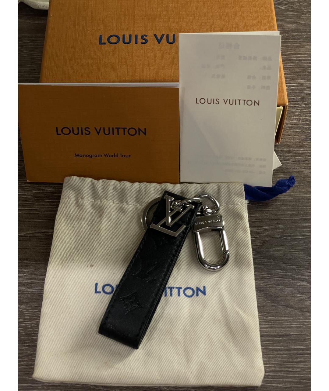 LOUIS VUITTON Черный брелок, фото 4