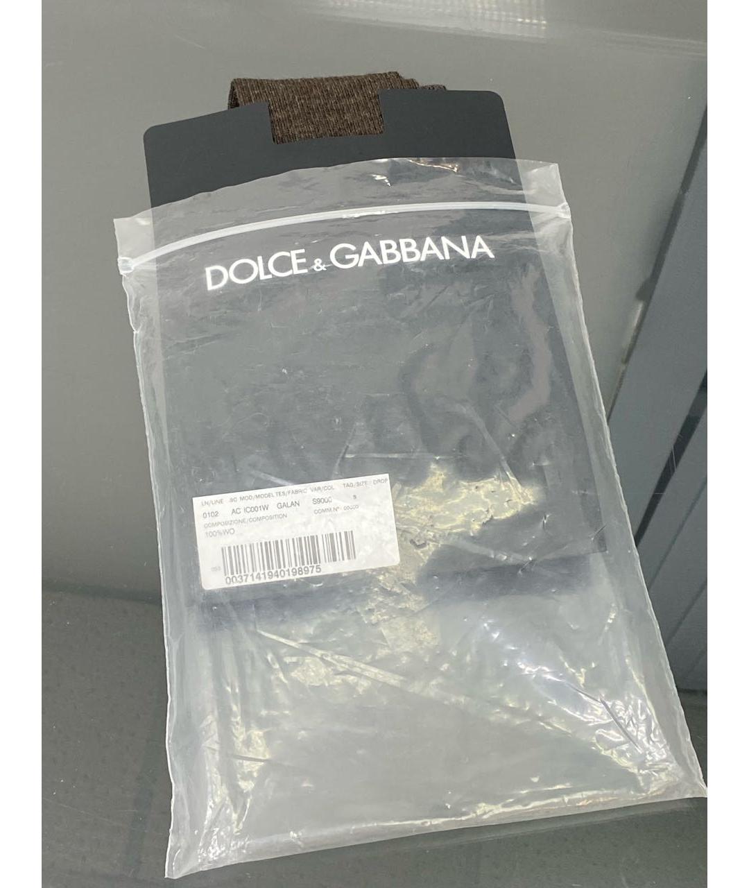 DOLCE&GABBANA Коричневые носки, чулки и колготы, фото 6