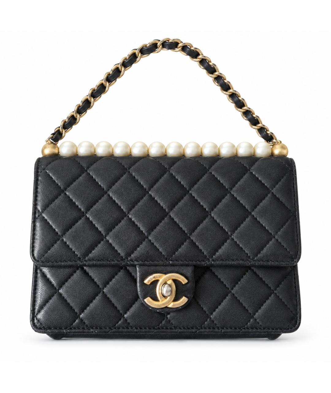 CHANEL Черная кожаная сумка через плечо, фото 4