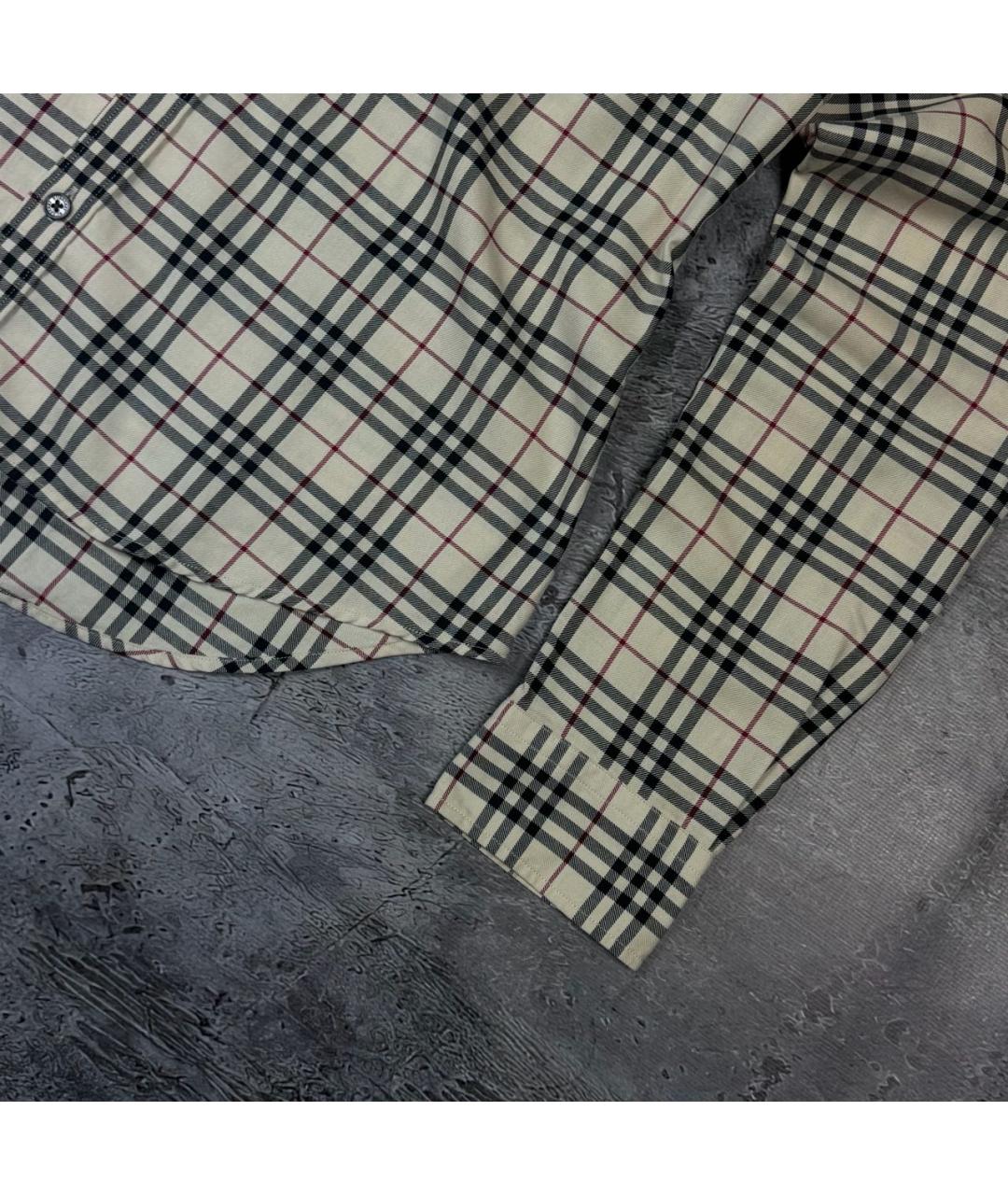 BURBERRY Бежевая хлопковая рубашка, фото 7