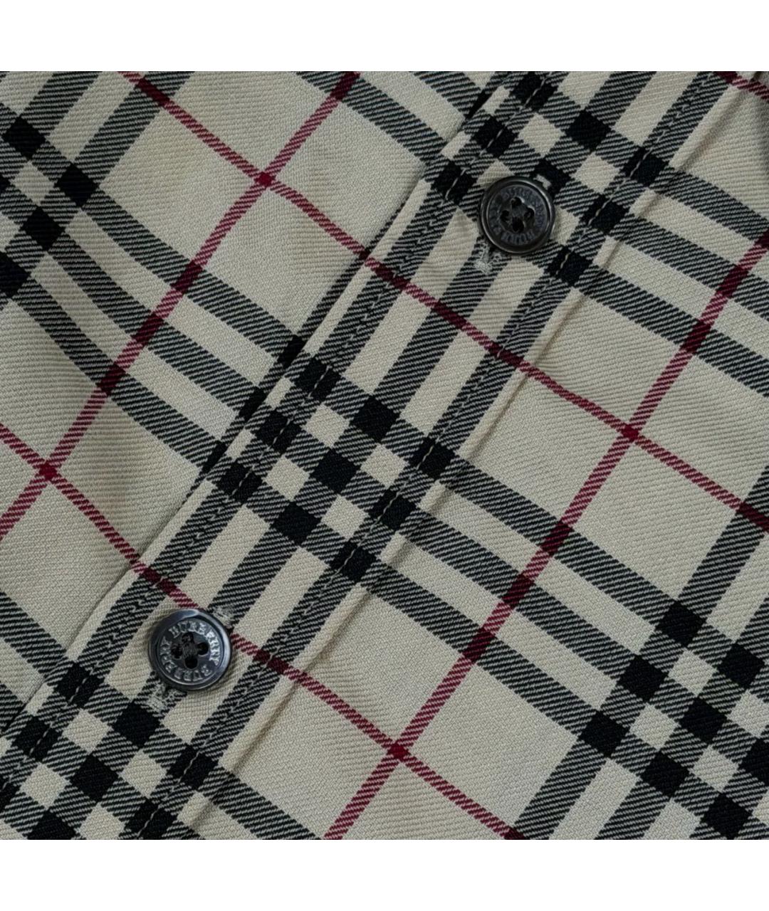 BURBERRY Бежевая хлопковая рубашка, фото 3
