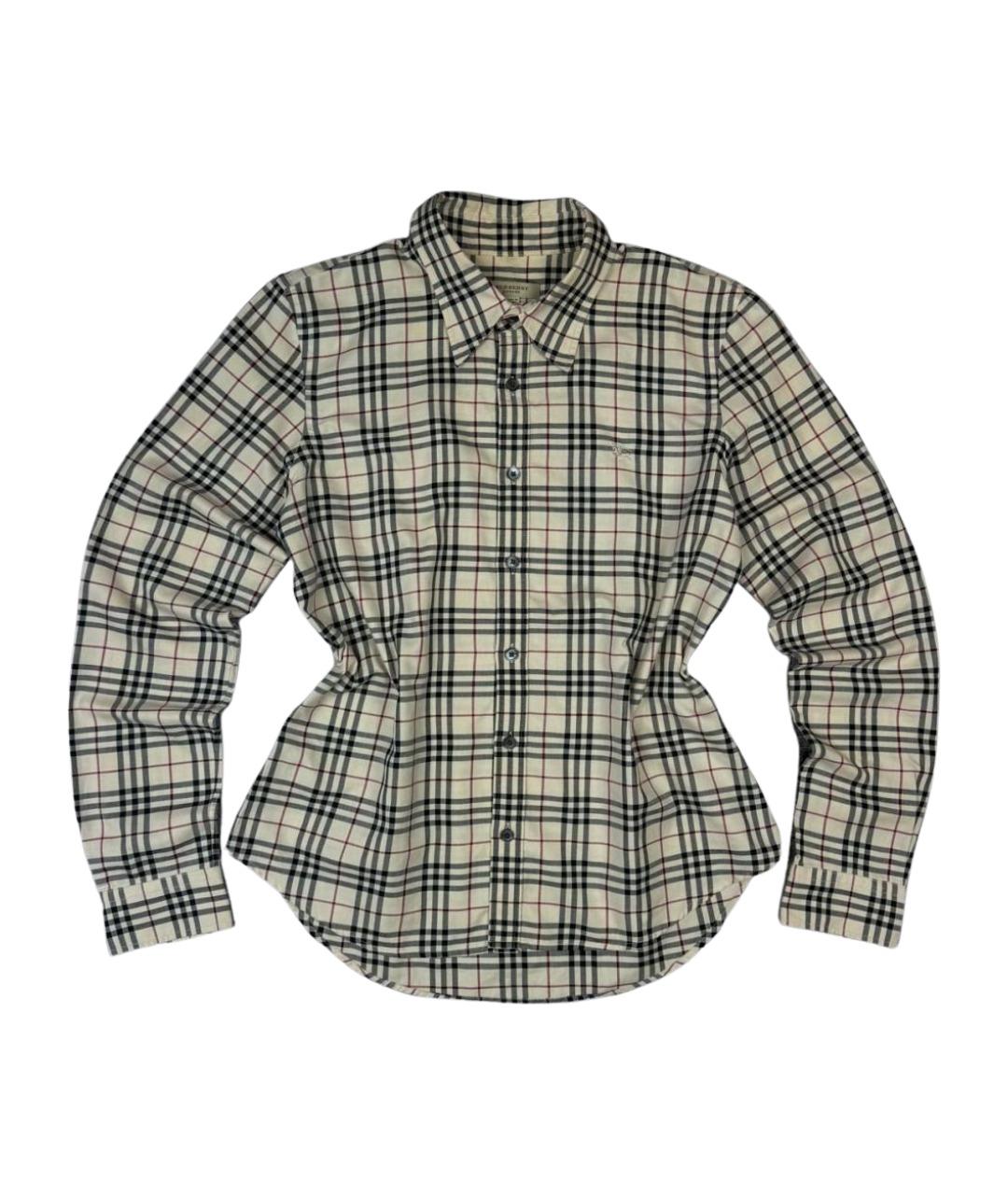 BURBERRY Бежевая хлопковая рубашка, фото 1