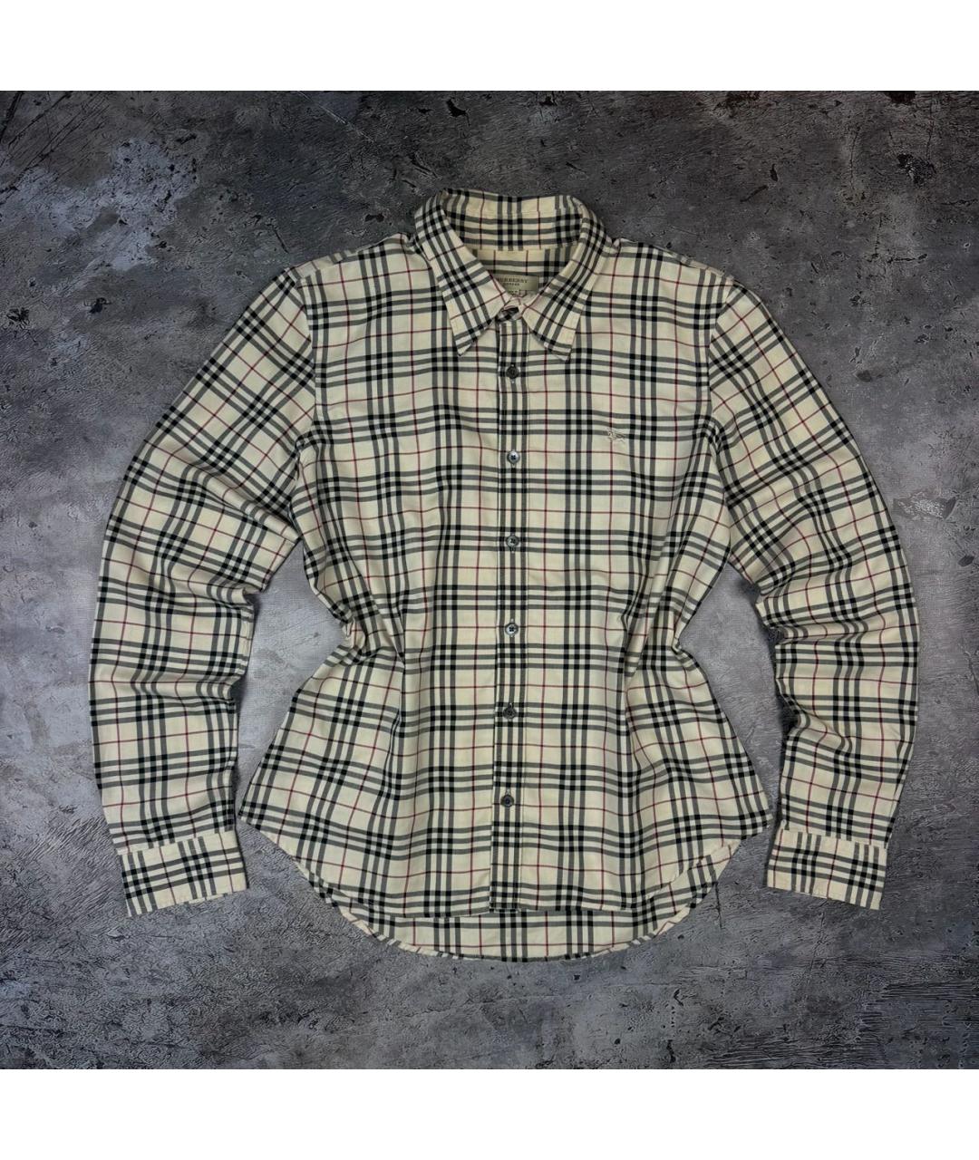 BURBERRY Бежевая хлопковая рубашка, фото 8