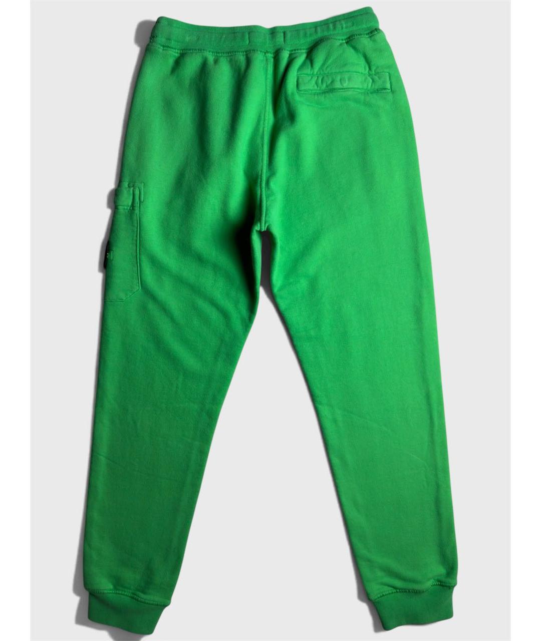 STONE ISLAND Зеленые хлопковые повседневные брюки, фото 2