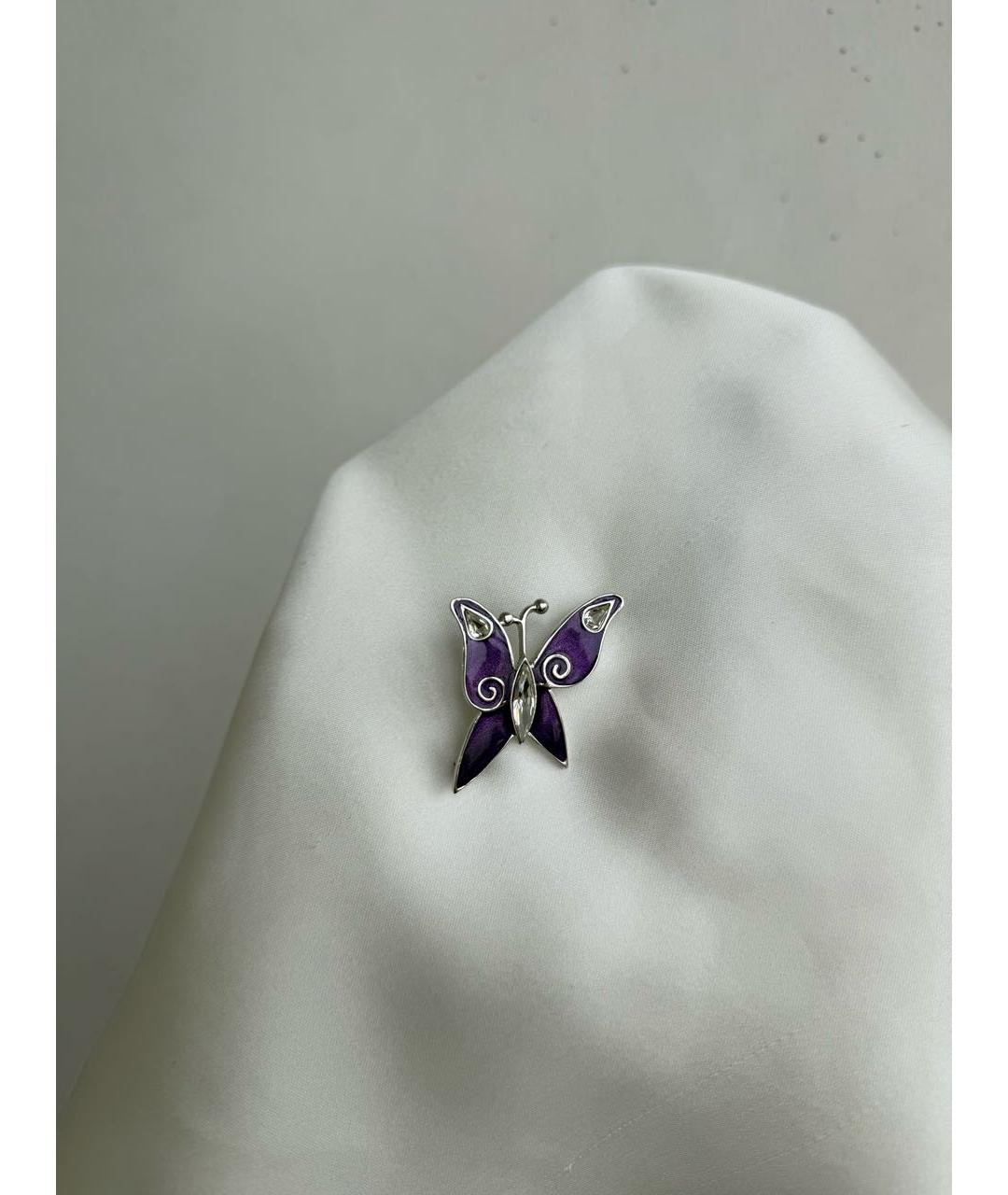 NINA RICCI Фиолетовая металлическая булавка / брошь, фото 2