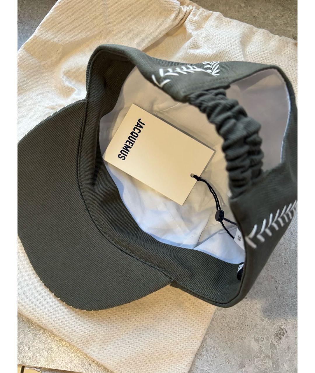 JACQUEMUS Хаки хлопковая кепка, фото 7