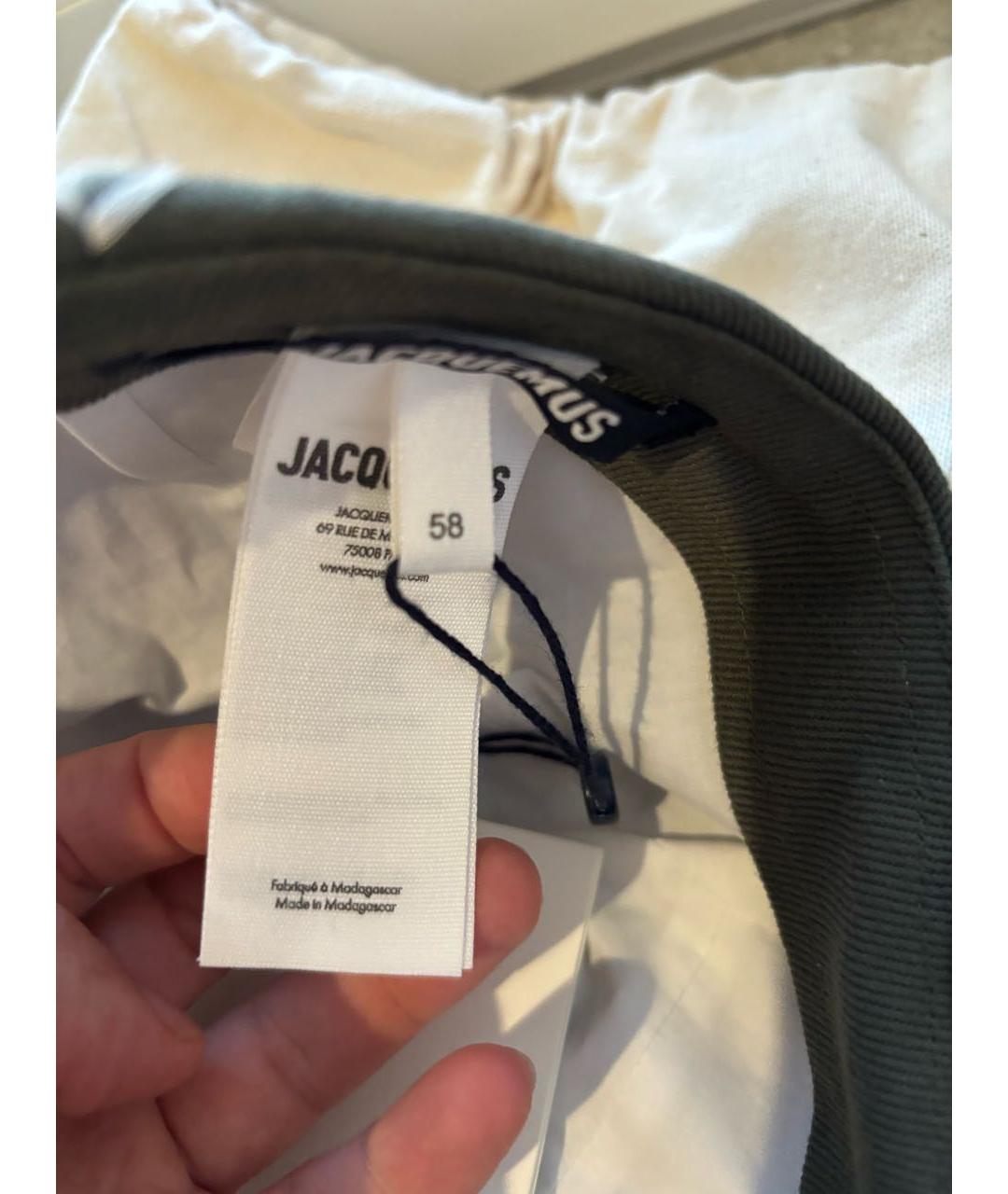 JACQUEMUS Хаки хлопковая кепка, фото 6