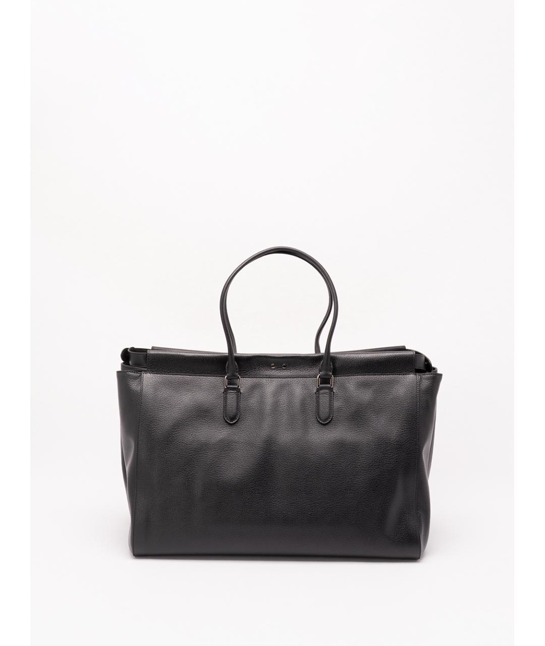 FENDI Черная кожаная сумка тоут, фото 2