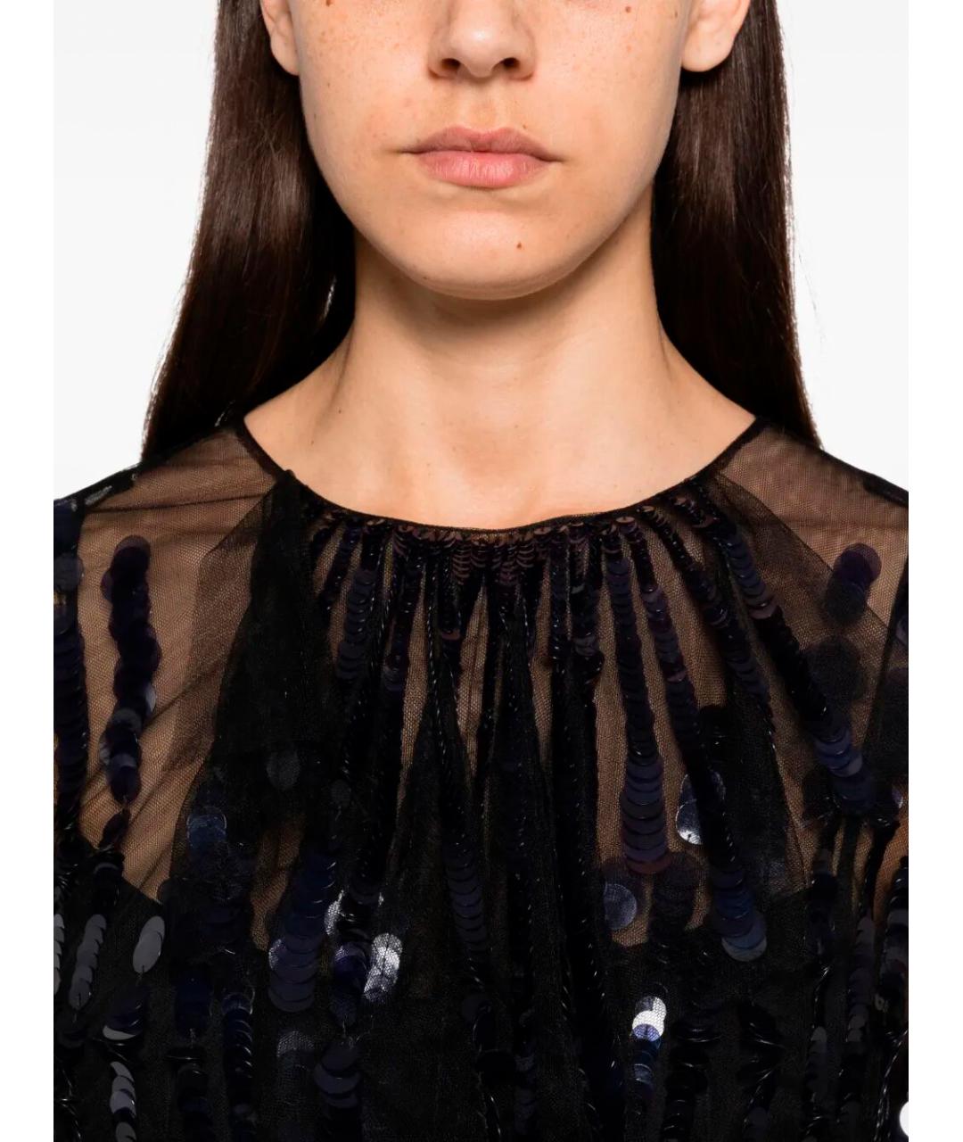 ALBERTA FERRETTI Черное полиэстеровое вечернее платье, фото 5