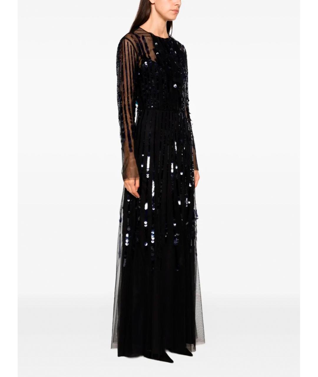 ALBERTA FERRETTI Черное полиэстеровое вечернее платье, фото 4