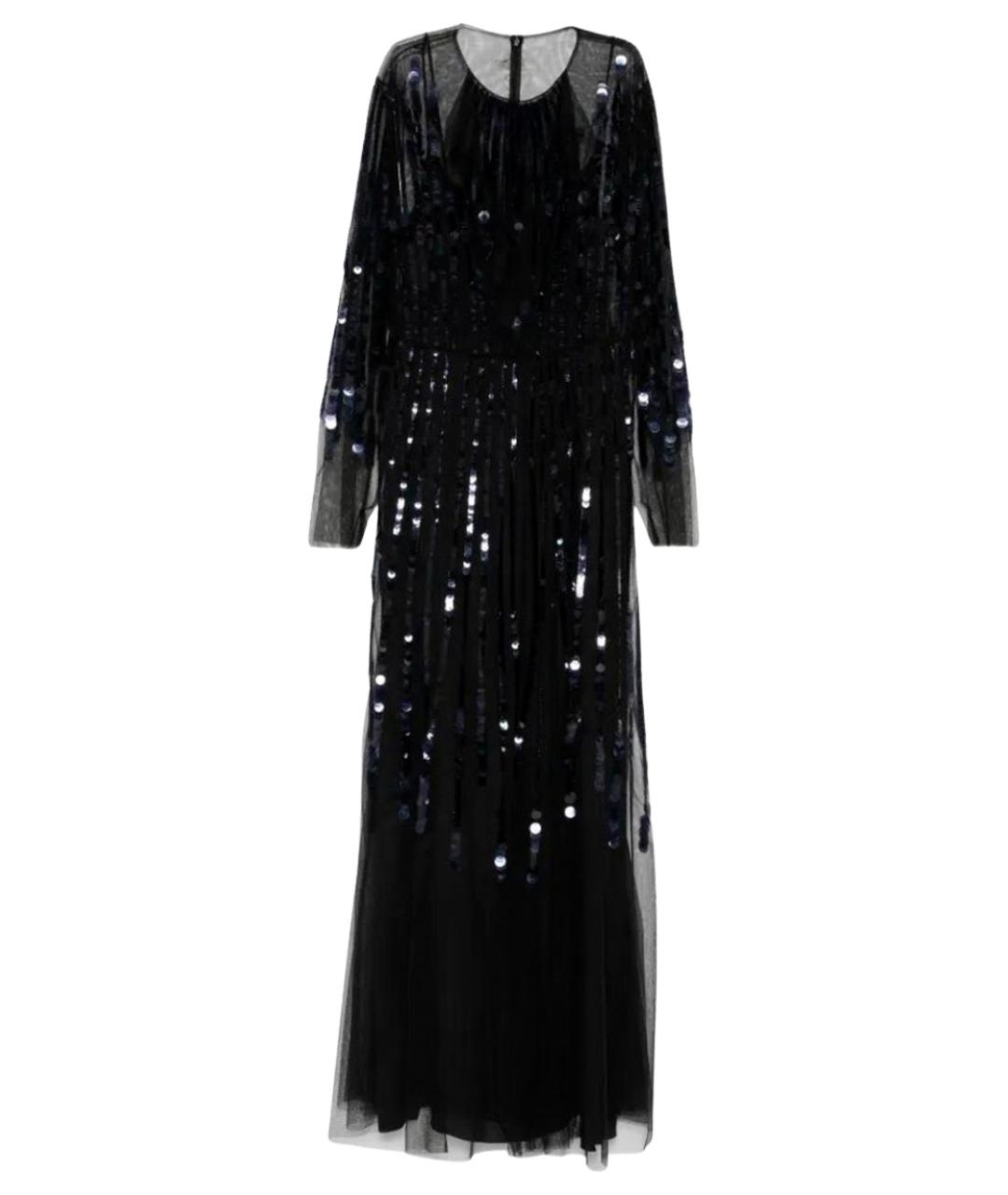 ALBERTA FERRETTI Черное полиэстеровое вечернее платье, фото 1