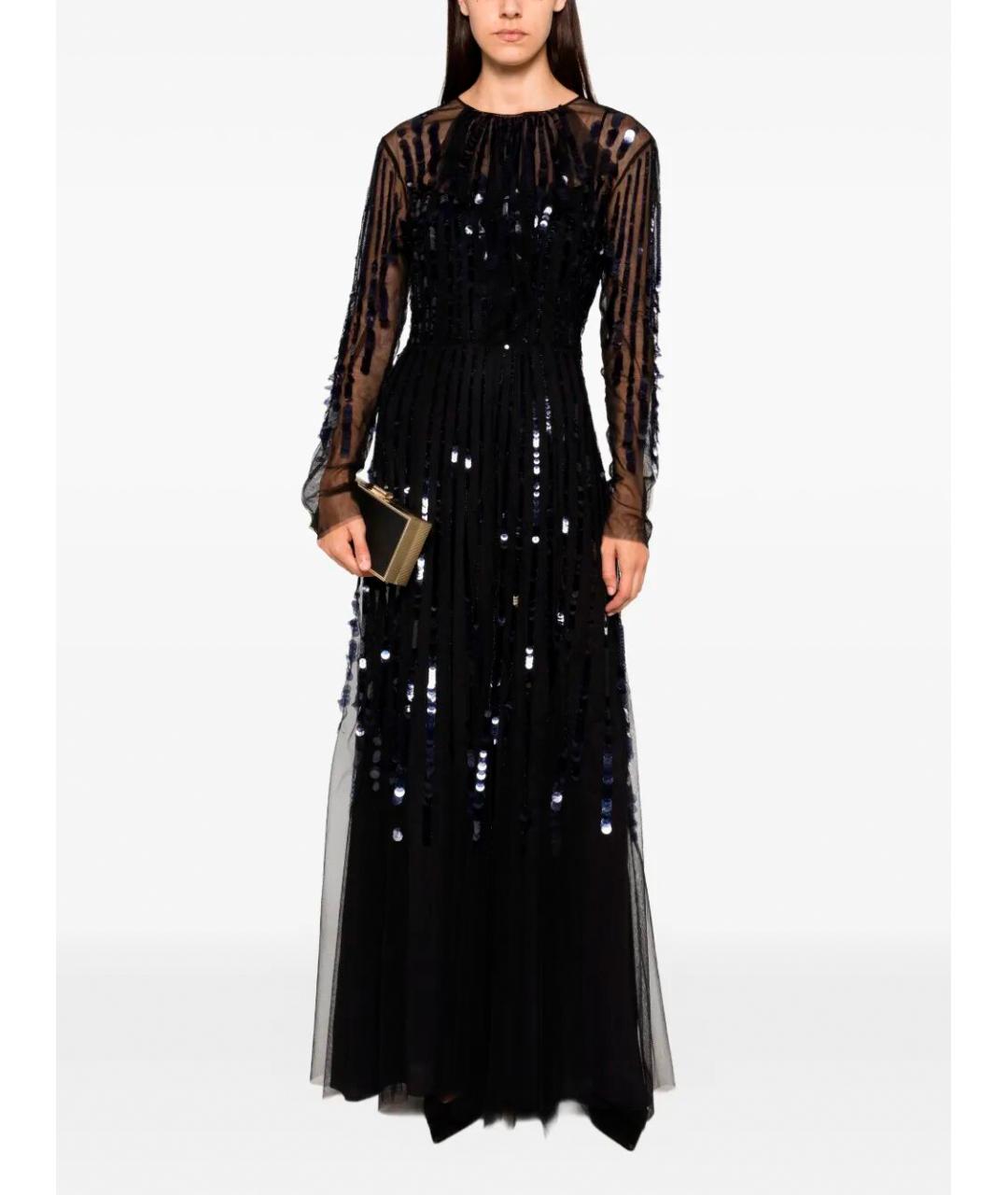 ALBERTA FERRETTI Черное полиэстеровое вечернее платье, фото 2