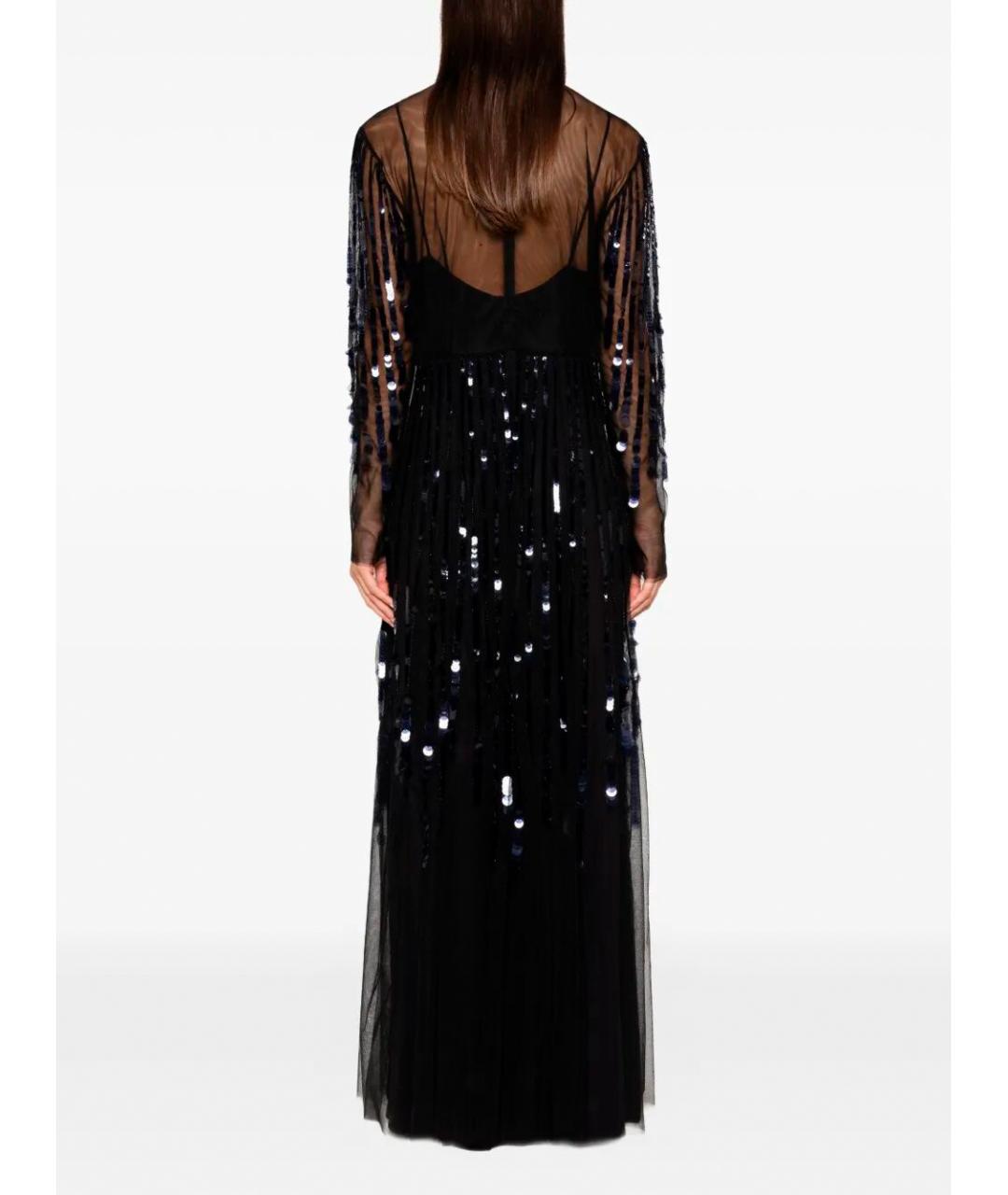 ALBERTA FERRETTI Черное полиэстеровое вечернее платье, фото 3