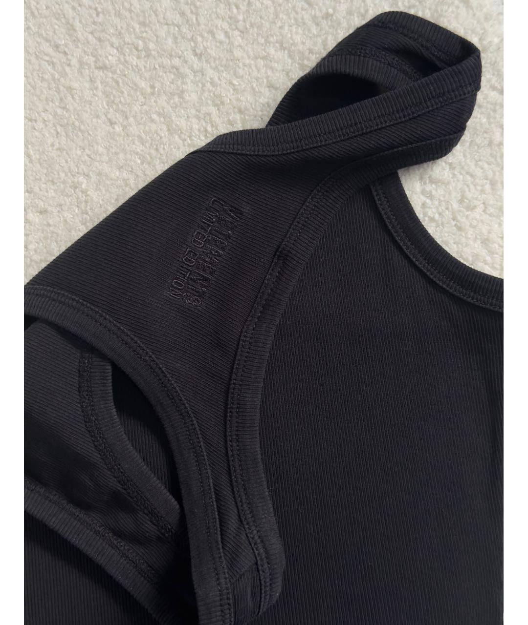 VETEMENTS Черная хлопковая майка, фото 4