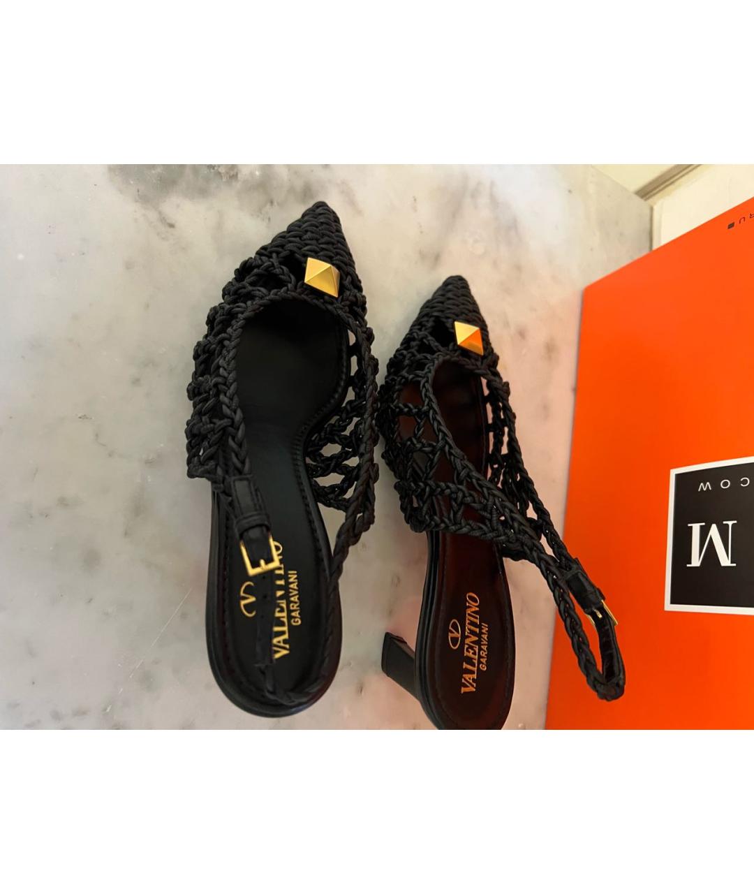 VALENTINO Черные кожаные туфли, фото 6