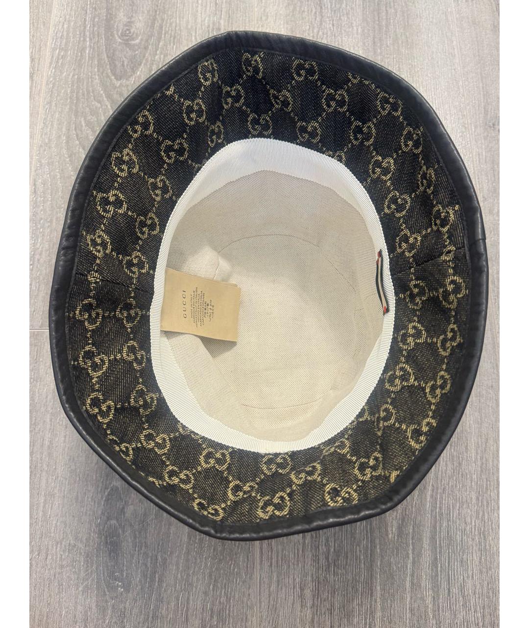 GUCCI Темно-синяя хлопковая шляпа, фото 3