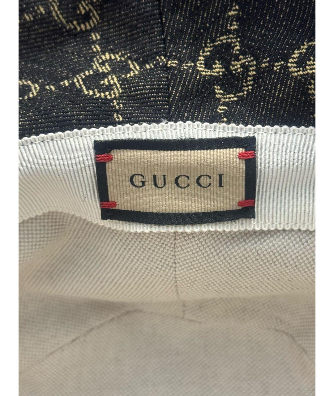 GUCCI Темно-синяя хлопковая панама, фото 6