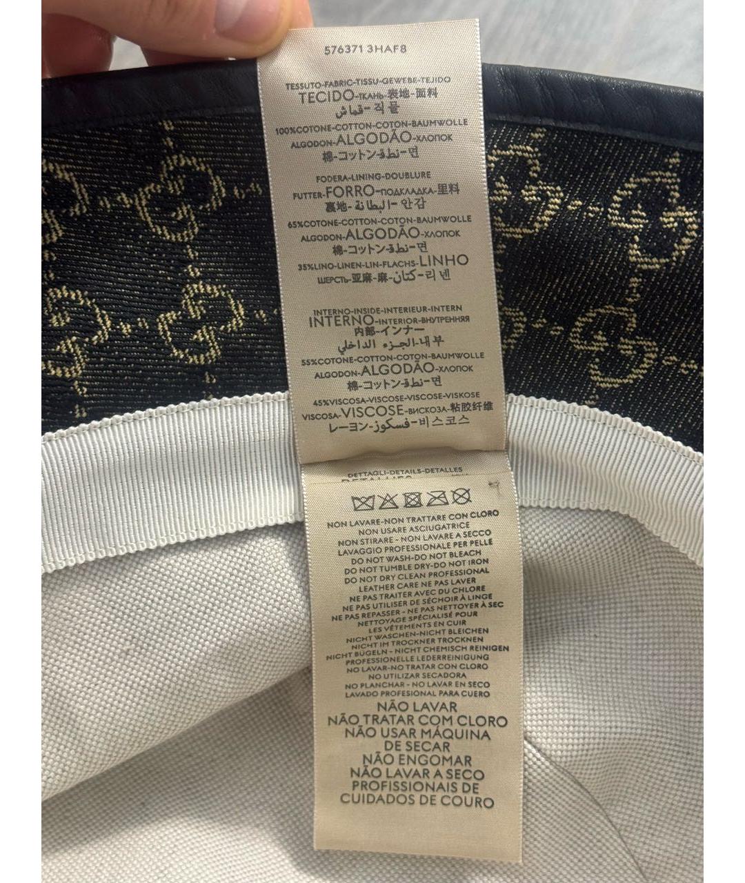 GUCCI Темно-синяя хлопковая панама, фото 5