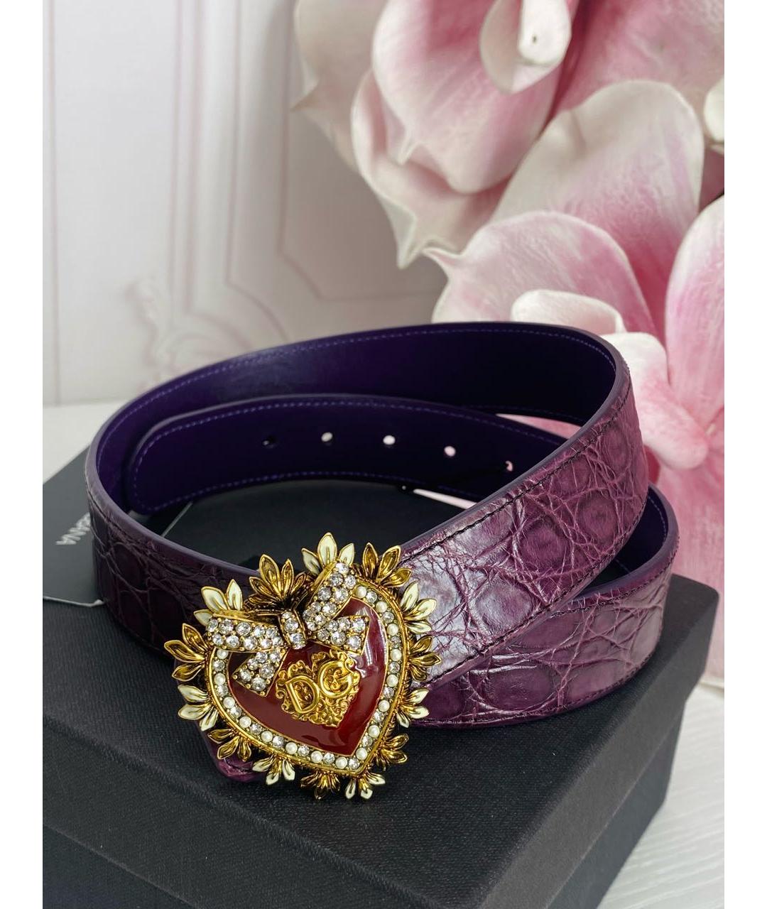 DOLCE&GABBANA Фиолетовый ремень, фото 5
