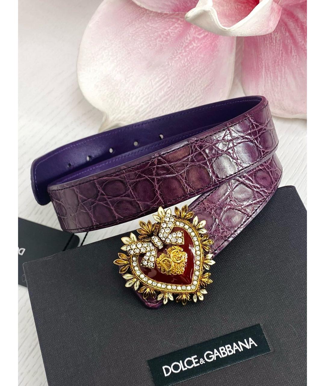 DOLCE&GABBANA Фиолетовый ремень, фото 6