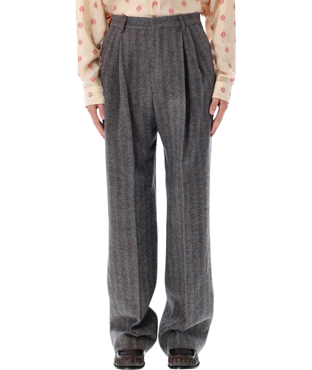 DRIES VAN NOTEN Шерстяные повседневные брюки, фото 1