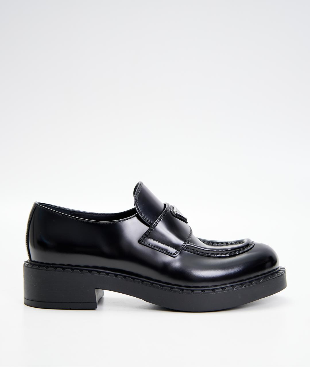 PRADA Черные кожаные лоферы, фото 7
