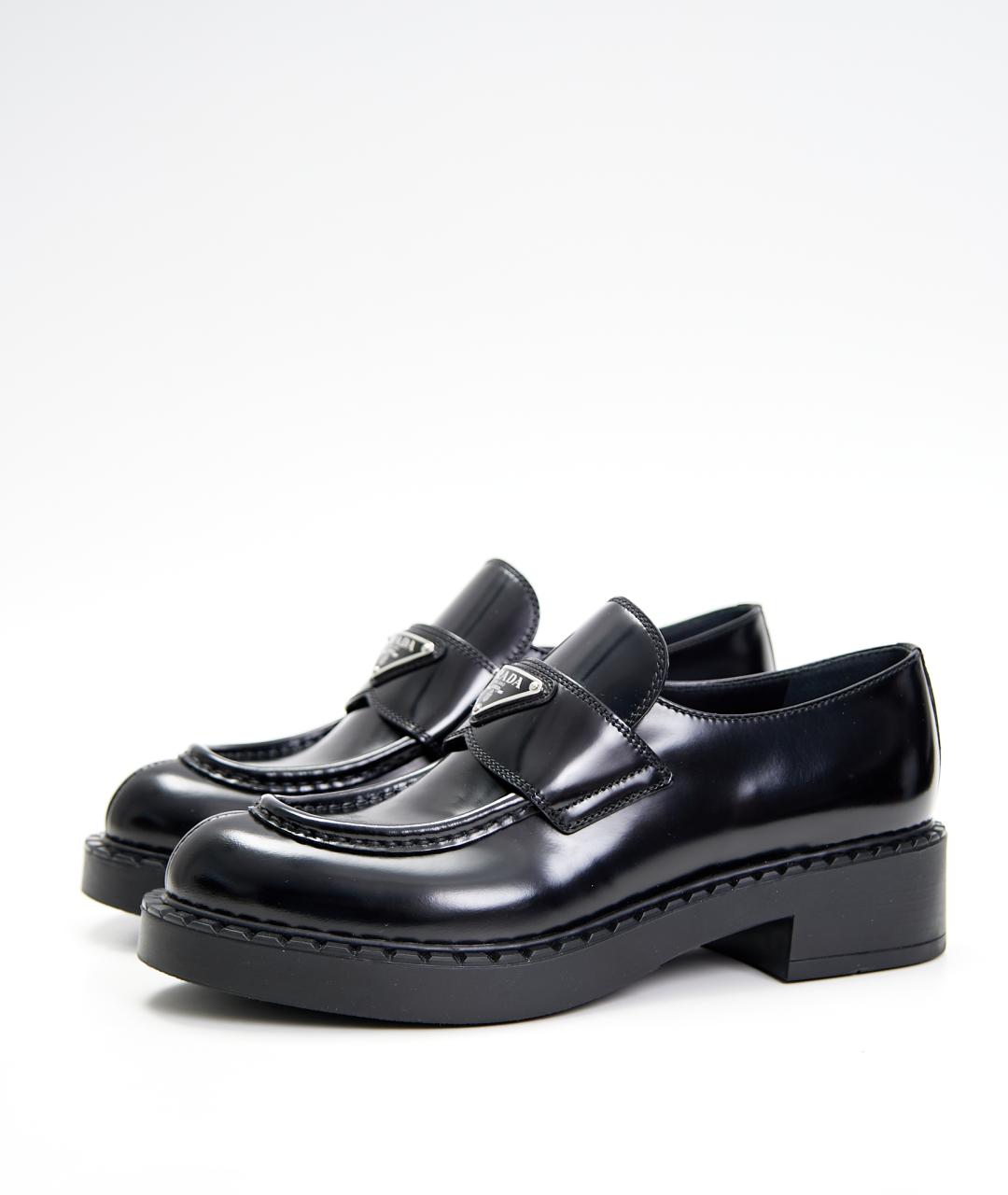 PRADA Черные кожаные лоферы, фото 3