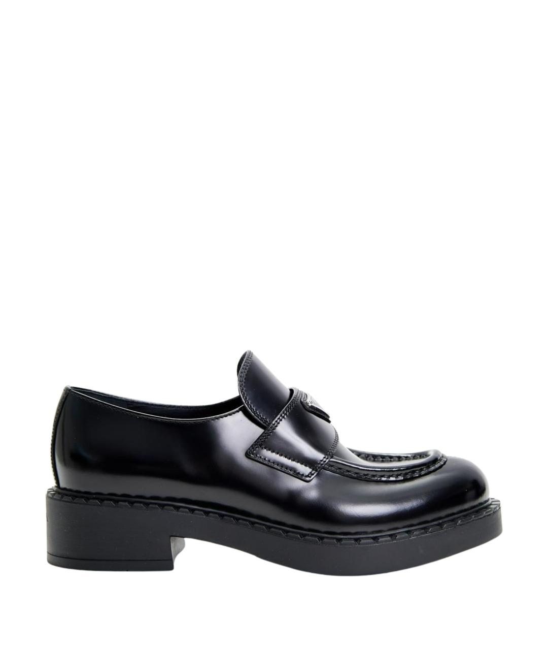 PRADA Черные кожаные лоферы, фото 1
