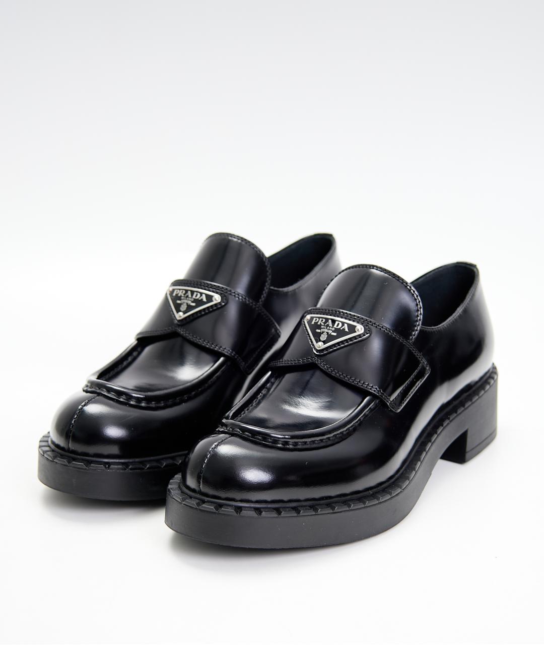 PRADA Черные кожаные лоферы, фото 2