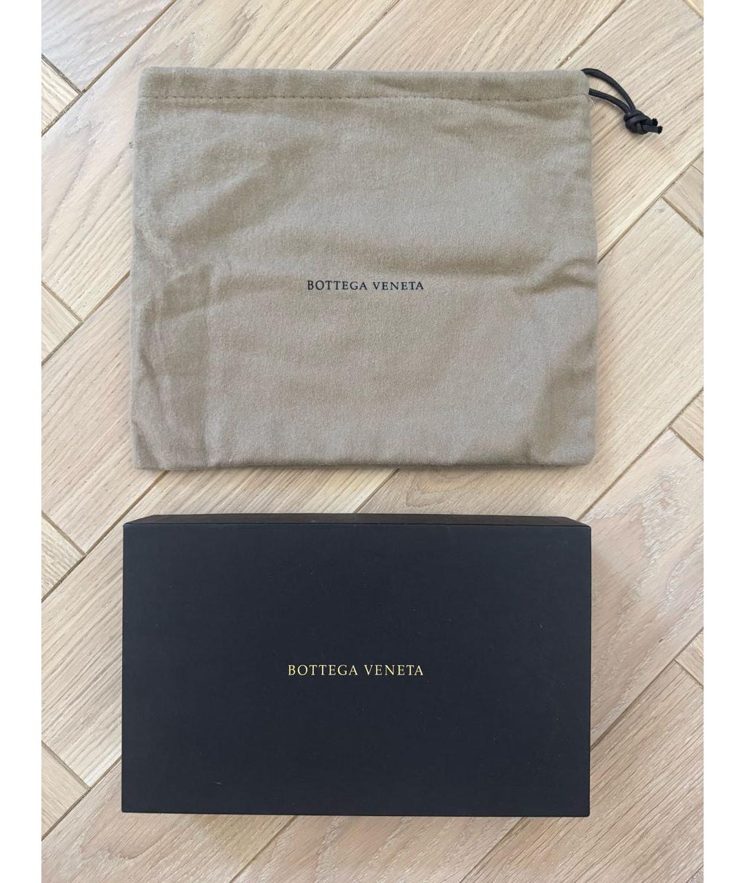BOTTEGA VENETA Черный кожаный кошелек, фото 7