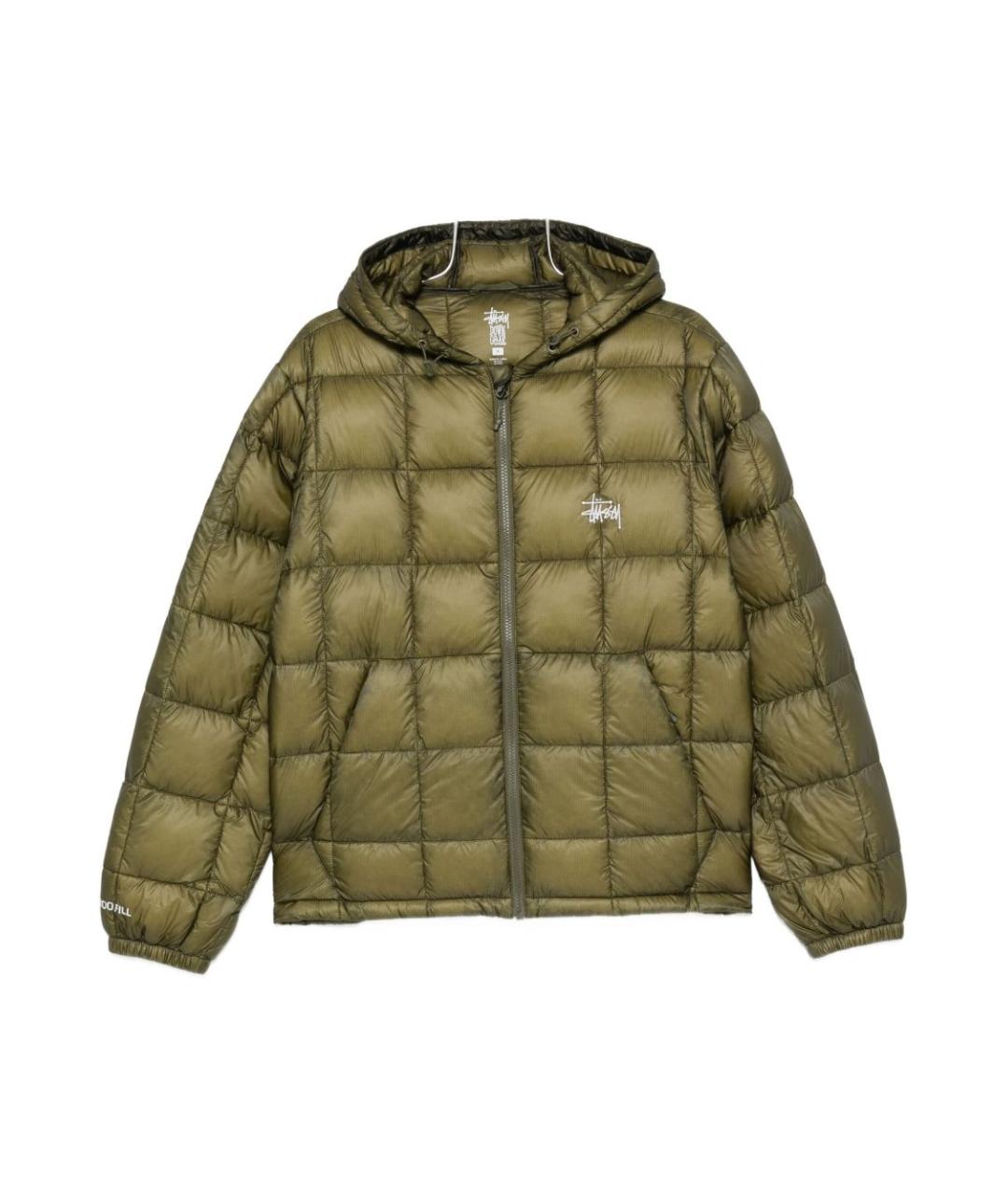 STUSSY Зеленый пуховик, фото 1