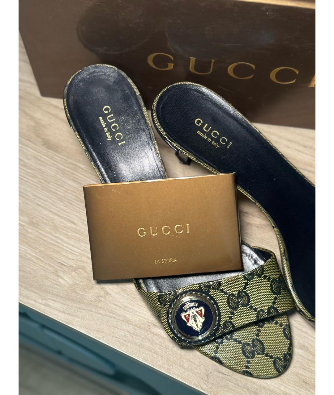 GUCCI Коричневые босоножки, фото 8