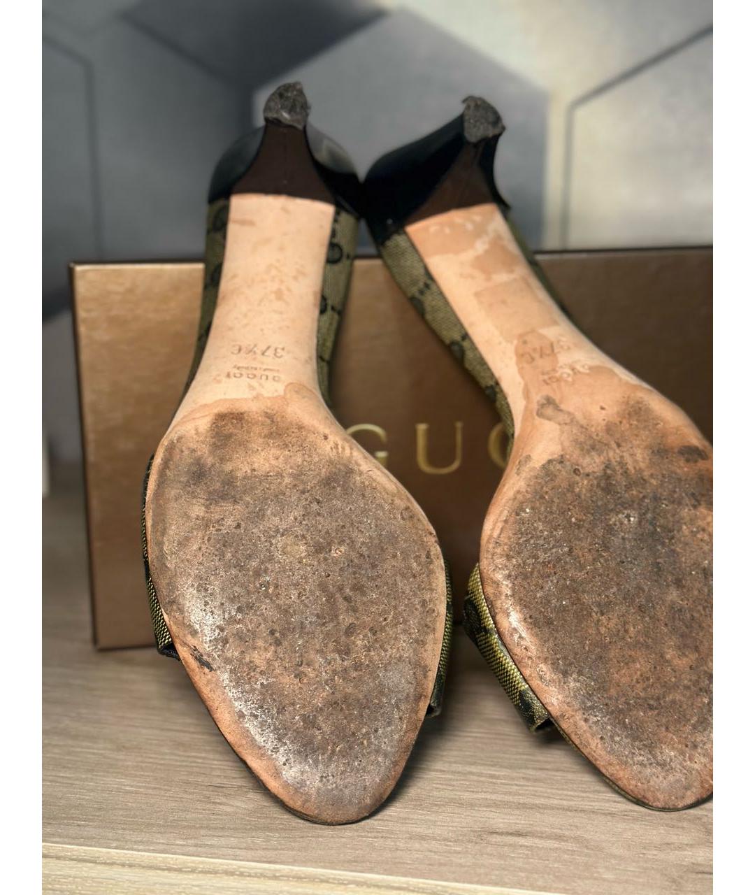 GUCCI Коричневые босоножки, фото 6