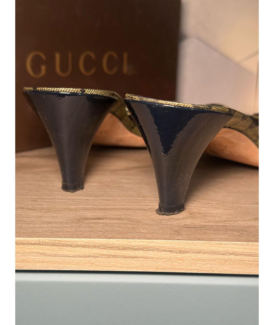 GUCCI Коричневые босоножки, фото 5