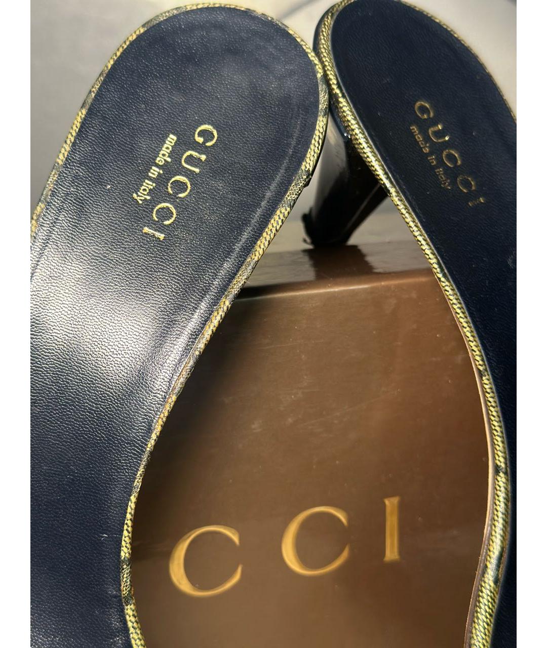 GUCCI Коричневые босоножки, фото 4