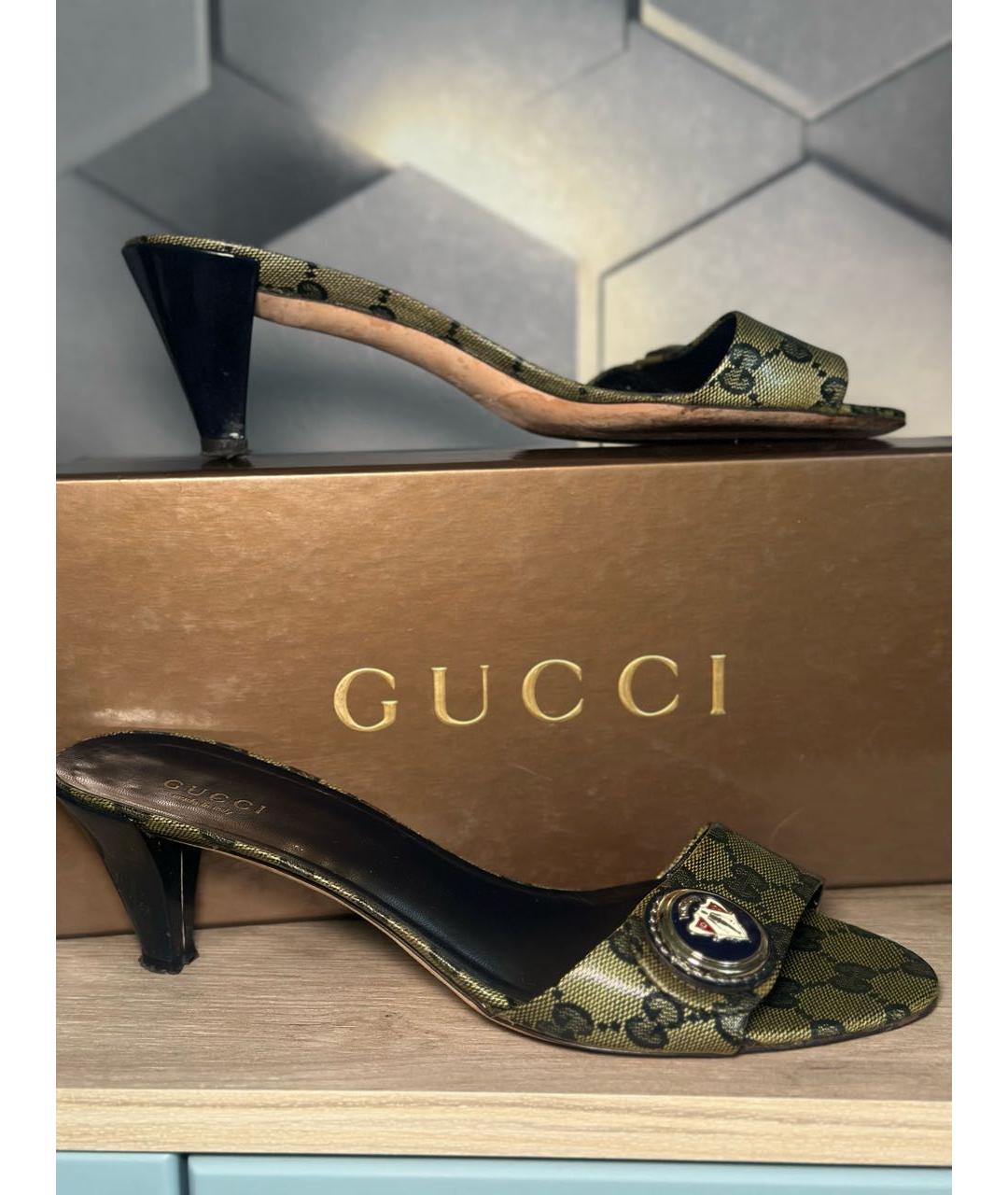 GUCCI Коричневые босоножки, фото 9