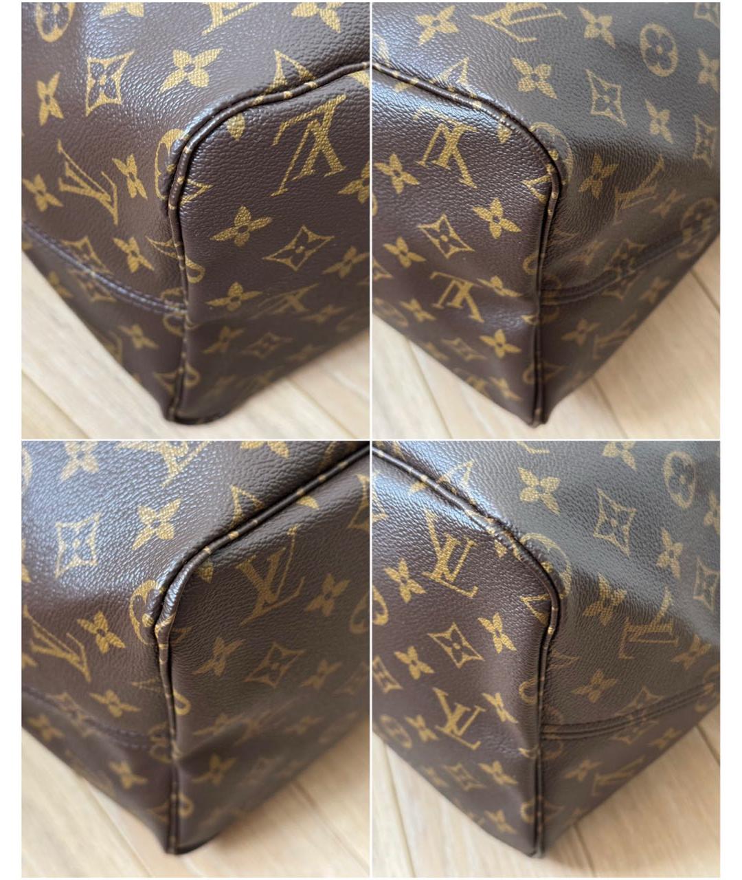 LOUIS VUITTON Коричневая сумка тоут из канвы, фото 5