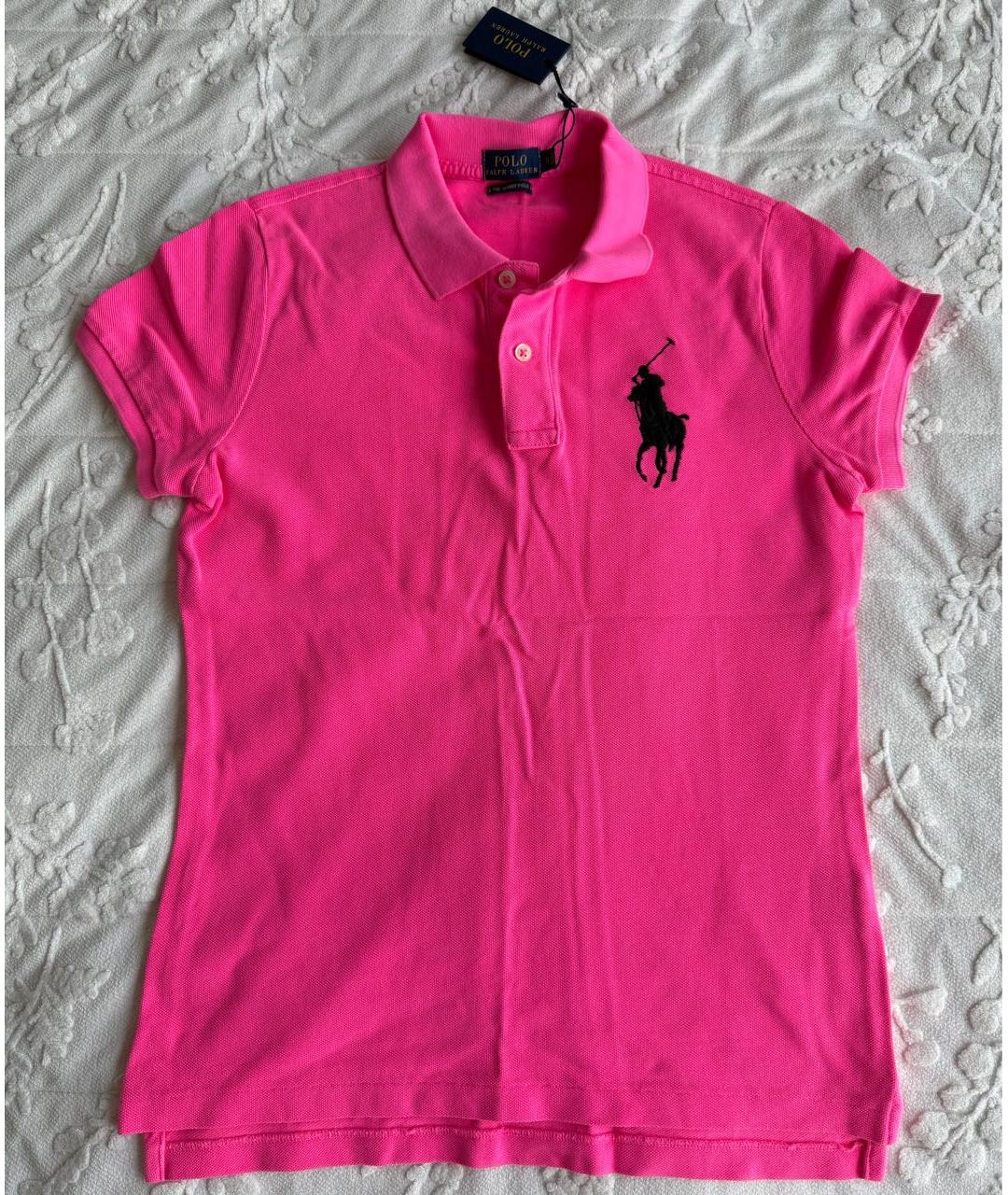 POLO RALPH LAUREN Розовая хлопковая футболка, фото 5