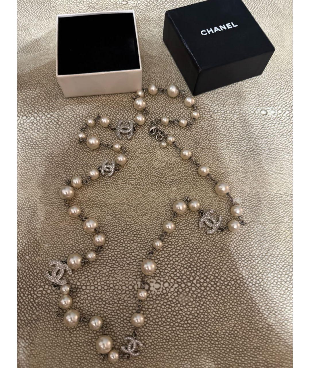CHANEL Бежевое колье, фото 3