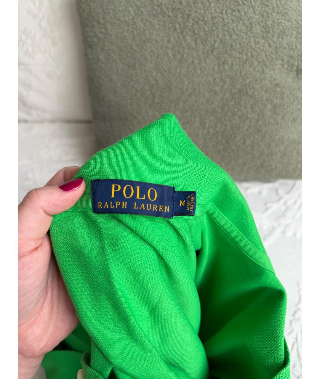 POLO RALPH LAUREN Зеленая хлопковая футболка, фото 2