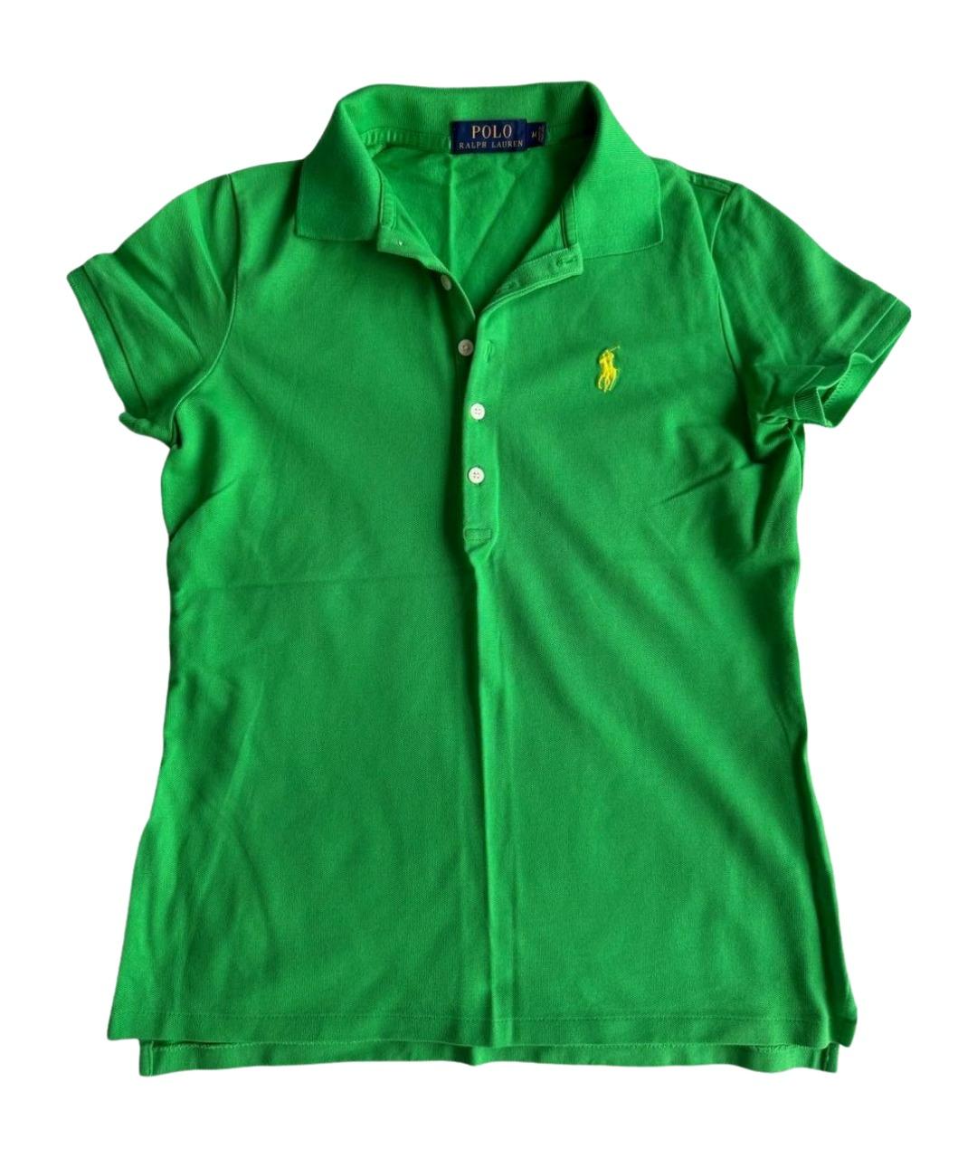 POLO RALPH LAUREN Зеленая хлопковая футболка, фото 1