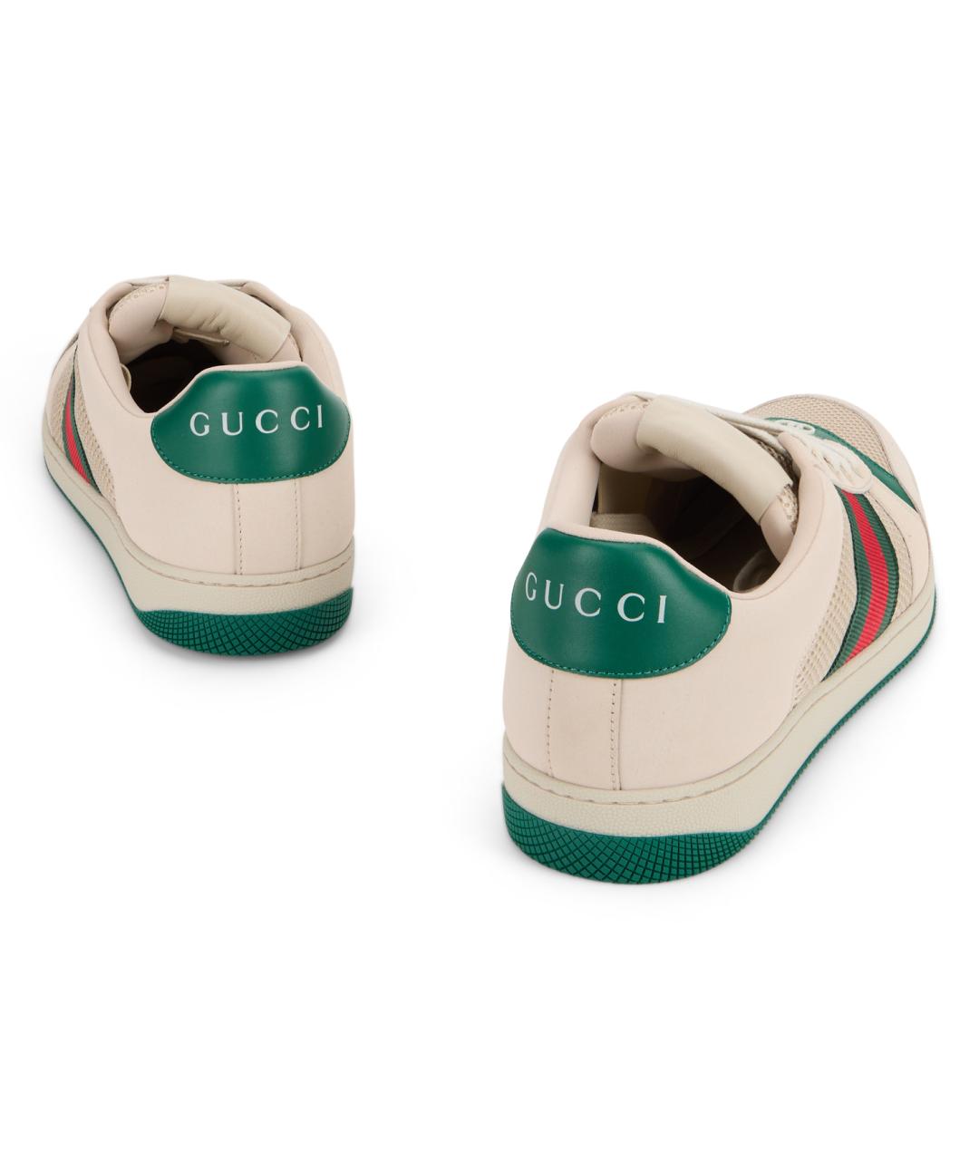 GUCCI Белые низкие кроссовки / кеды, фото 4